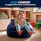 Flash Furniture Bean Bag Chair, 30 in W 30" L 18" H DG-BEAN-SMALL-SOLID-BL-GG - alternate 6